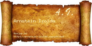 Arnstein Izolda névjegykártya